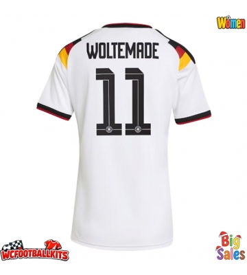 Germany Nick Woltemade #11 Replica Home Stadium Shirt for Women World Cup 2026 Short Sleeve